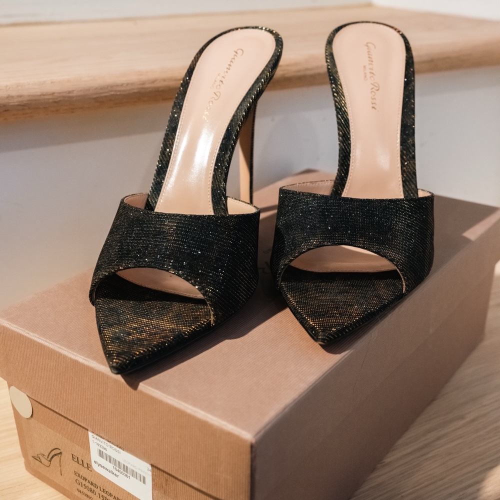 Authentic Gianvito Rossi Elle Leopard Mules 40